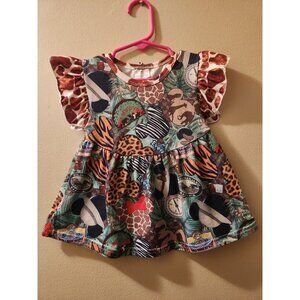 Safari Mouse Girls Dress 3/6 Months